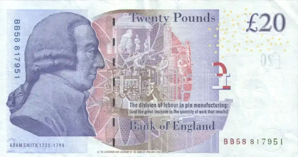 Adam Smith Twenty Pound Note Rear